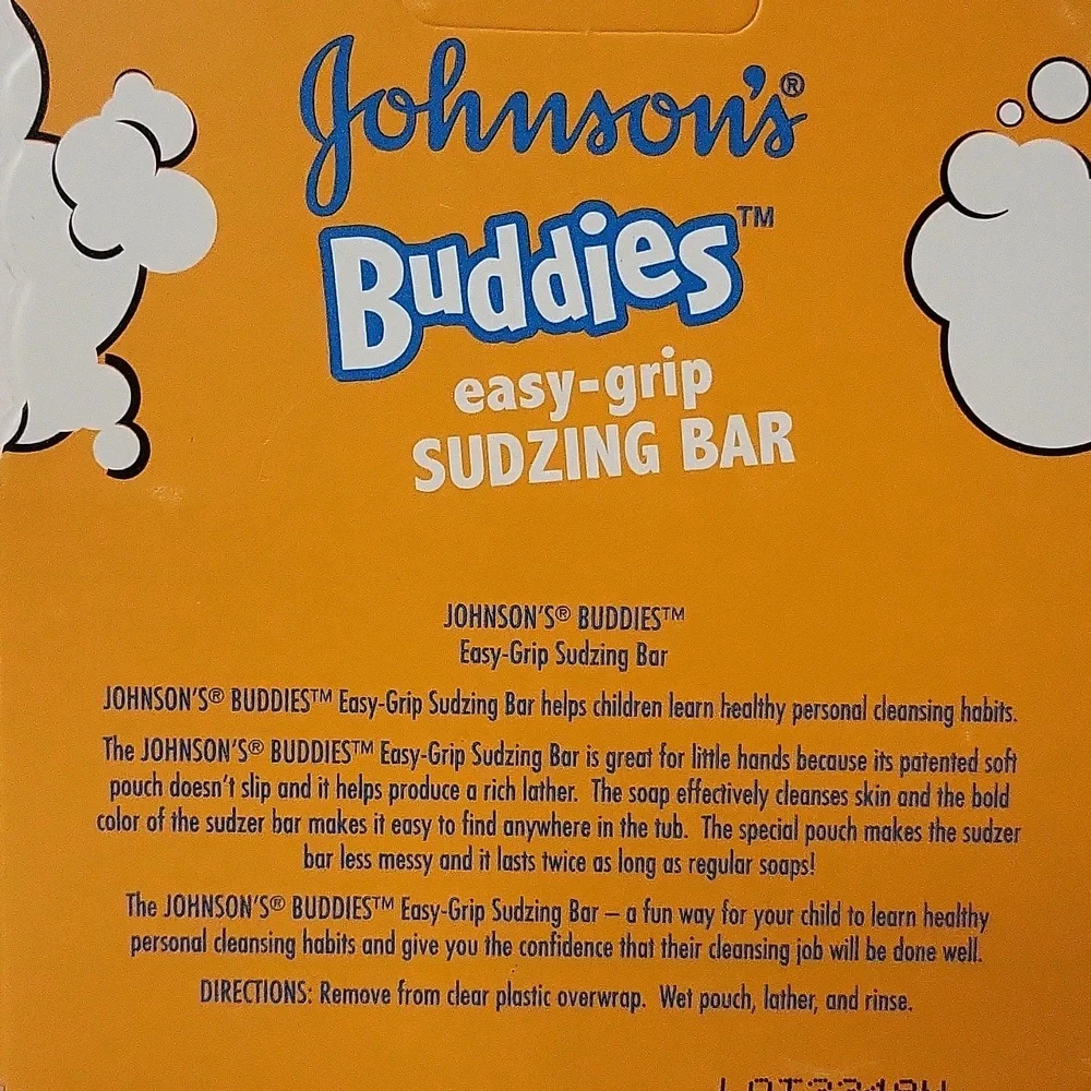 Johnson's Buddies Easy Grip Sudzing Soap 2.45 Ounce Bar